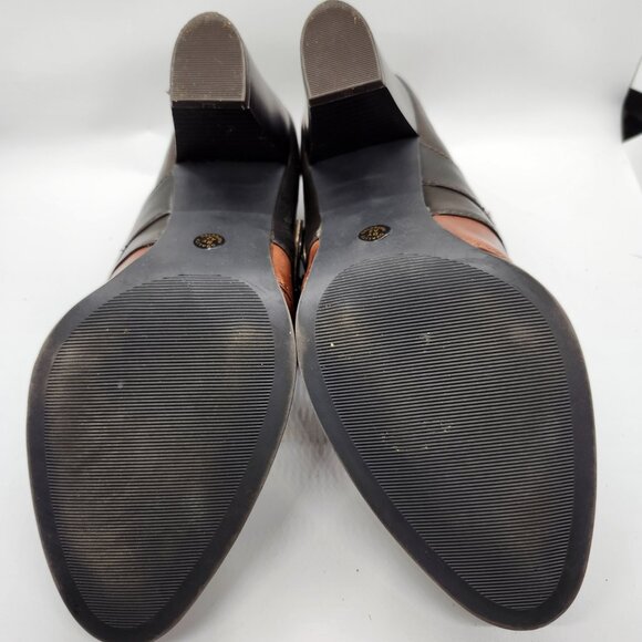 Liz&Co Chelsea Heels Buckle Two Tone‎ Brown Womans Size 7M - Picture 8 of 8